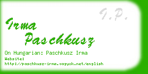 irma paschkusz business card